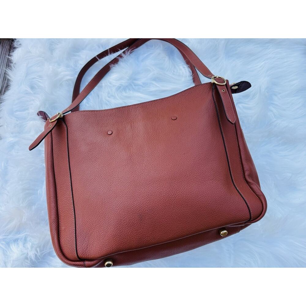 COACH Alana Leather Tote Bag Saddle Color Authentic Shoulder Bag - Picture 3 of 13
